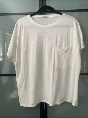 Relaxed White Pocket Tee by Lida Kate - Anthropology